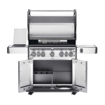 Газовый гриль Napoleon Rogue 625 SE (стальной, с ИК горелкой 3/3) (вид c)